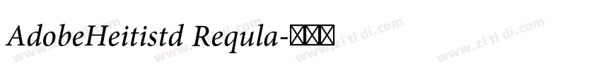 AdobeHeitistd Requla字体转换